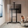 Aisens Soporte de Suelo ECO con Ruedas y Manivela Negro